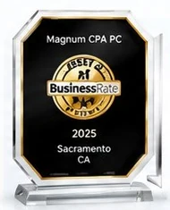 2025 BusinessRate award plaque, Sacramento
